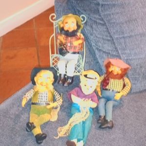 Lot of Vintage Hobo Dolls Characters